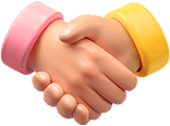 plastic handshake