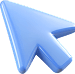 blue plastic cursor